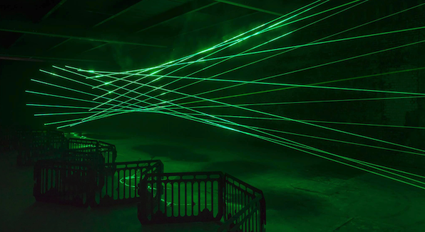 Rita McBride Particulates laser wormhole