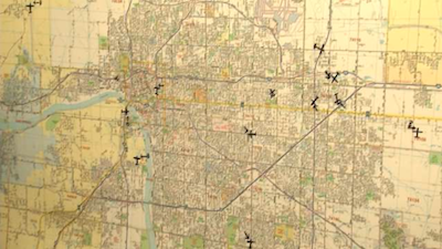 Tulsa laser incident map 2014