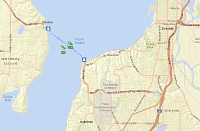 Washington State ferries map