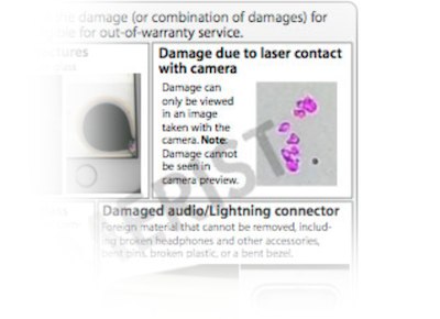 Apple iPhone laser damage