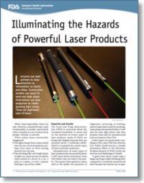 FDA publication about laser pointer hazards